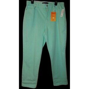 Gloria Vanderbilt Amanda Womans Classic Rise SUN-KISSED ANKLE Slimming Sz-14 Avg